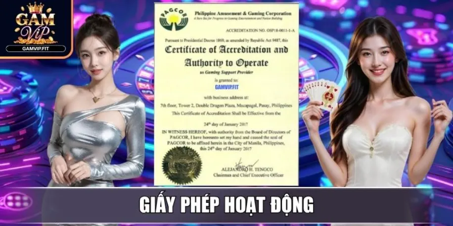 Gamvip - Cổng Game Đổi Thưởng Uy Tín Hàng Đầu Việt Nam 2025 10 Giấy phép hoạt động